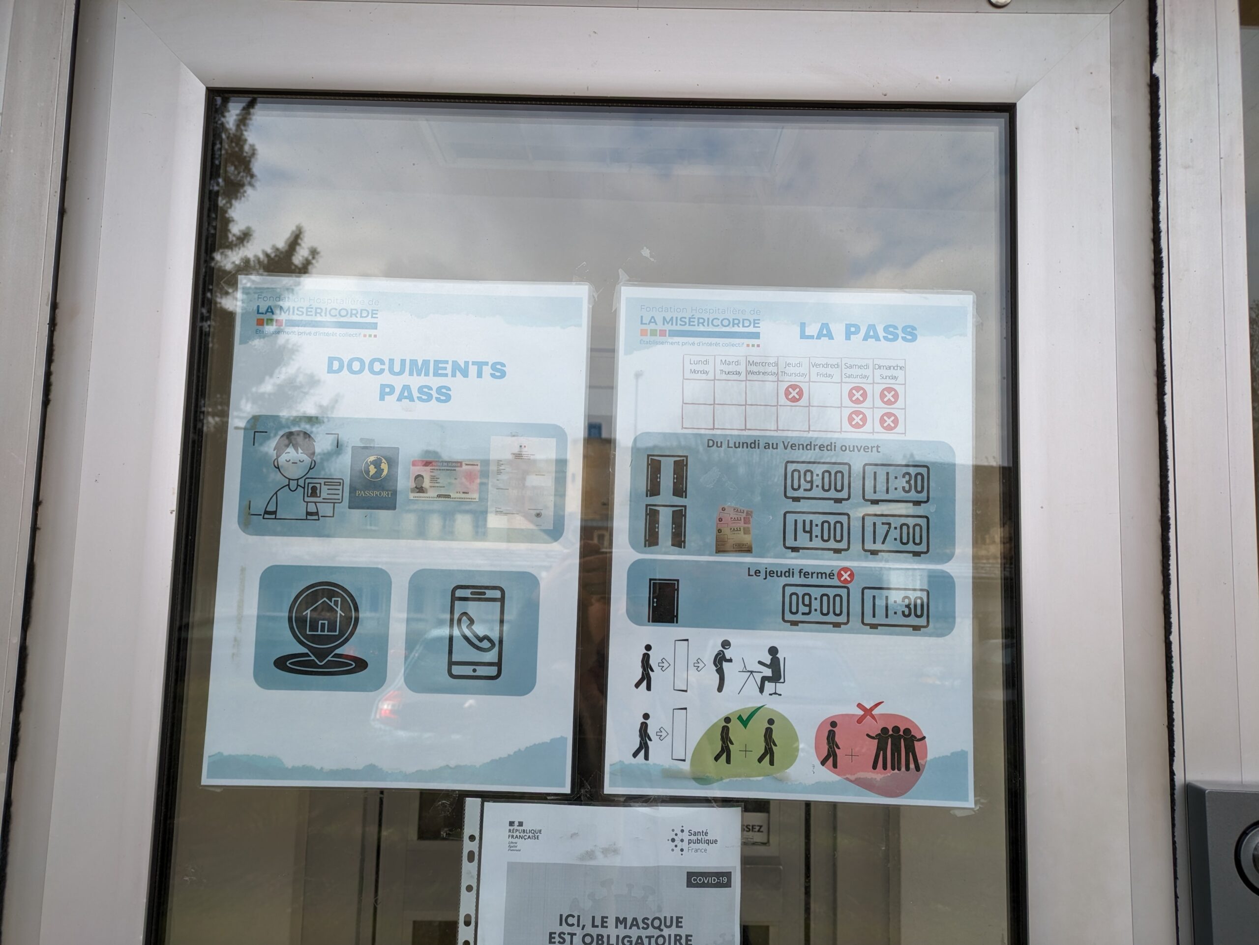 PASS affichage sur fenêtre